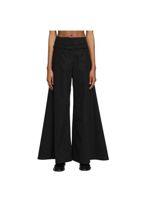 Cotton Canvas Palazzo Pants