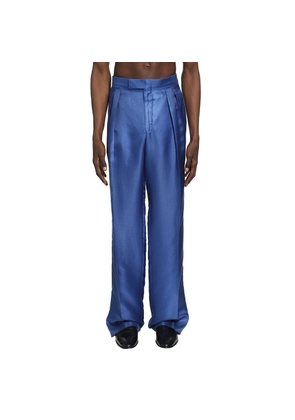 Silk Hopsack Pleated Trousers