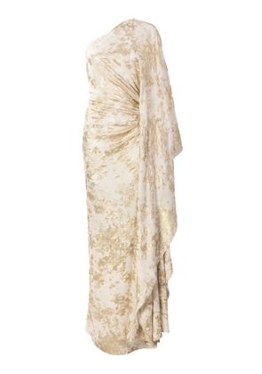 Silvia Tcherassi Afrodita Metallic Silk Jacquard Maxi Dress - Moda Operandi