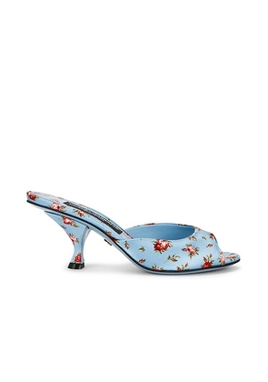 Dolce & Gabbana Mid Sandal in Roseline Celestine - Blue. Size 37 (also in ).