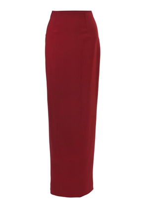 Carolina Herrera Floor-Length Bi-Stretch Wool Tailored Pencil Skirt - Moda Operandi
