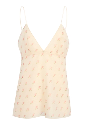 Khaite Timy Floral-Printed Silk Organza Camisole Top - Moda Operandi