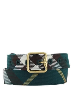 Burberry Square Buckle Check-Pattern Belt