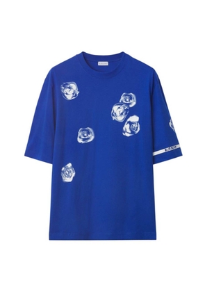 Burberry Rose Print Cotton Jersey T-Shirt