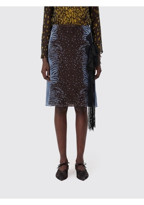 Skirt FERRAGAMO Woman color Gnawed Blue