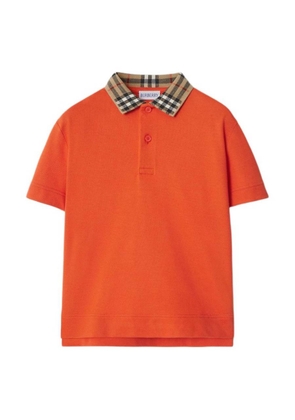 Burberry Toddler Johane Check Collar Cotton Polo Shirt