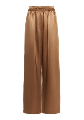 Ferragamo Satin Wide-Leg Trousers - Moda Operandi