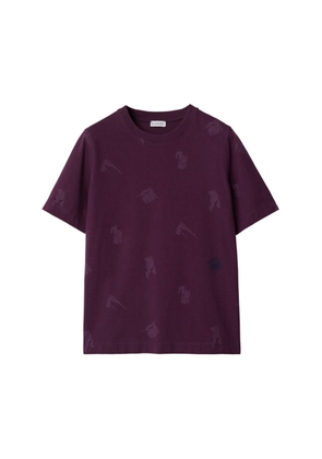 Burberry Equestrian Knight Print Cotton T-Shirt