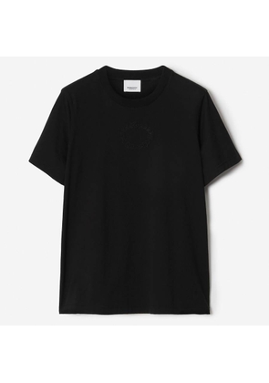 Burberry Margot Crest Embroidered Cotton T-Shirt