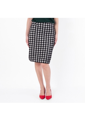 Burberry Womens Houndstooth Nylon Blend Mini Skirt