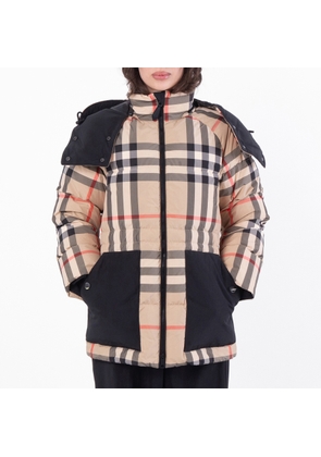 Burberry Checked Hooded Puffer Jacket