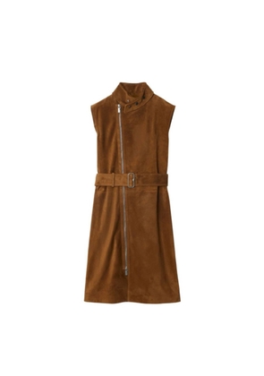 Burberry Suede Sleeveless Dress