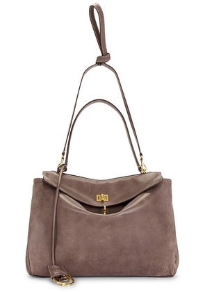 Balenciaga Rodeo Medium Top Handle Bag in Dark Noix - Taupe. Size all.