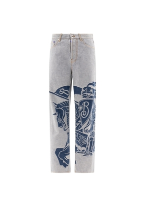 Burberry EKD Motif Straight-Leg Oversized Fit Jeans