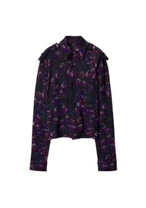Burberry Cherry Embroidered Silk Cotton Shirt