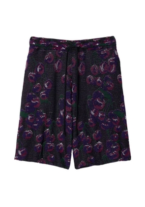 Burberry Cherry Embroidered Cotton Silk Shorts