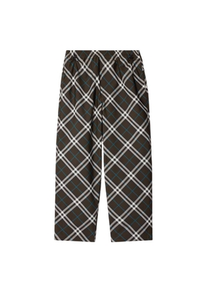 Burberry Check Print Twill Trousers