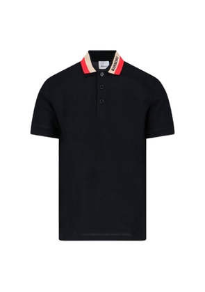 Burberry Edney Stripe Collar Cotton Polo Shirt