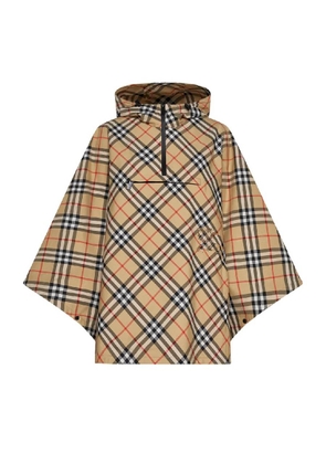 Burberry Nylon Check Poncho