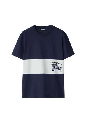 Burberry Equestrian Knight Stripe Pattern Cotton T Shirt