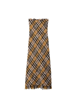 Burberry Check Wool Blend Sleeveless Dress