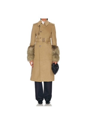 Burberry Cotton Nylon Long Belted Trench Coat