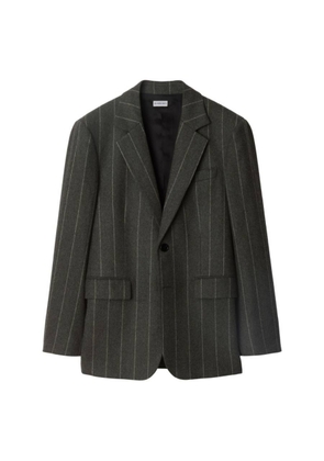 Burberry Pinstriped Wool Tailored Blazer Jacket