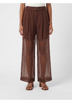 Pants BRUNELLO CUCINELLI Woman color Burgundy