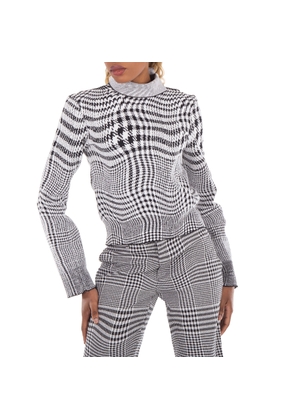 Burberry Warped Pattern Print Knitted Sweater