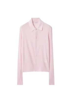 Burberry Rib Knit Long-Sleeved Shirt