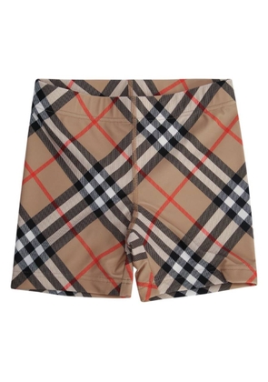 Burberry Kids Alvis Check Swim Shorts