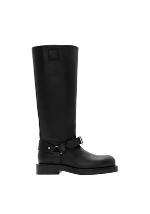 Burberry Womens Saddle Knee-High Leather Boots