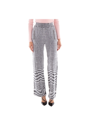 Burberry Warped Houndstooth Jacquard Wool-blend Trousers