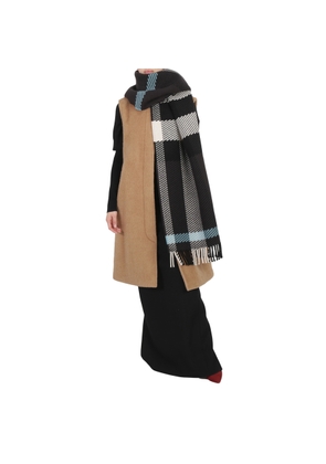 Burberry Jumbo Check Wool Fringed Scarf
