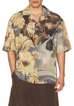 Cult Gaia Ros Shirt in Multi - Neutral. Size L (also in S, M, XL/1X).