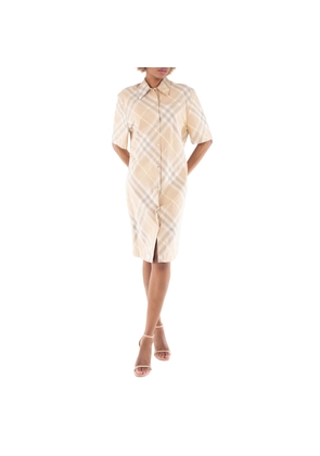 Burberry Vintage-Check Cotton Shirt Dress, Brand Size 4 ( US Size 2 )