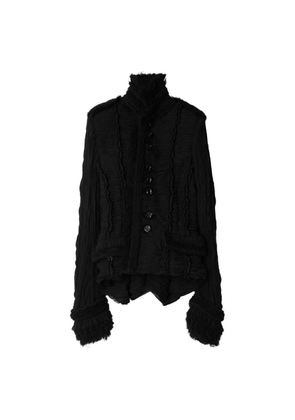 Burberry Pleated Silk Tailored Jacket, Brand Size 4 ( US Size 2 )