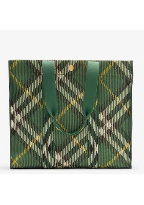 Burberry Medium Check Knitted Tote