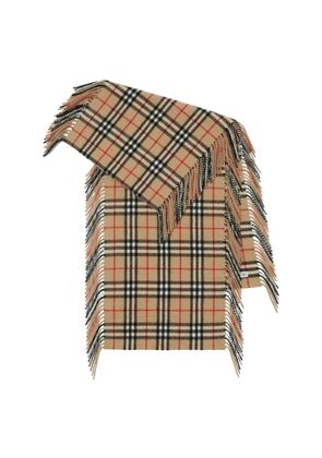 Burberry Check Cashmere Fringed Happy Scarf