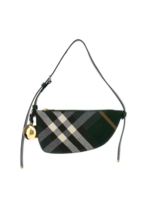Burberry Check Print Shield Shoulder Bag