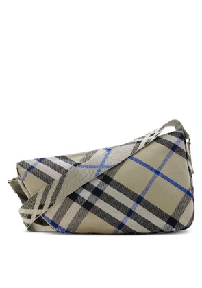 Burberry Check Pattern Shield Messenger Bag