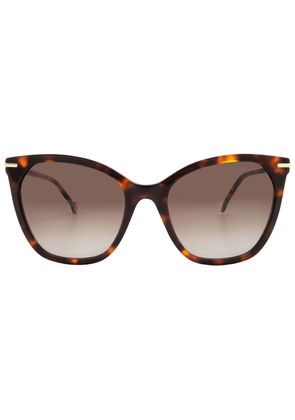 Carolina Herrera Brown Gradient Butterfly Ladies Sunglasses HER 0091/S 005L/HA 56