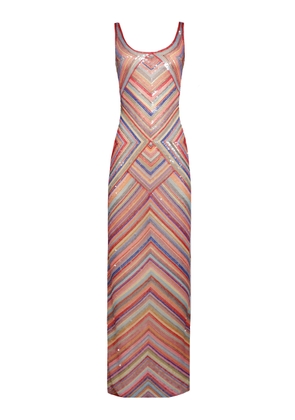 Naeem Khan Beaded Striped Gown - Moda Operandi
