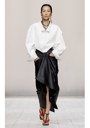 Givenchy Wide-Collared Nappa Leather Shirt - Moda Operandi