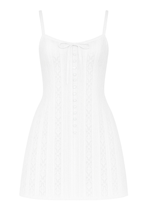 LoveShackFancy Aster Lace-Detailed Mini Dress - Moda Operandi