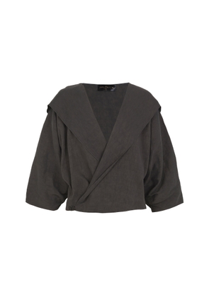 Cortana Odel Hooded Linen-Blend Jacket - Moda Operandi