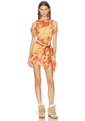 Isabel Marant Janick Dress in Orange - Orange. Size 36 (also in 34, 38, 40).