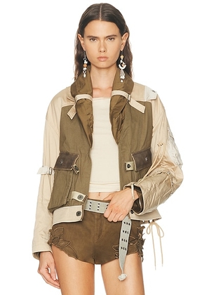 Isabel Marant Julissa Jacket in Khaki - Army,Beige. Size 34 (also in 36).