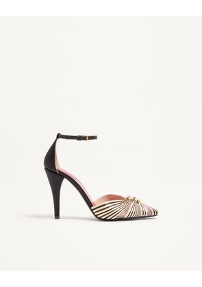 Valentino Garavani Annine Pump in Satin 100mm Woman BLACK/NUDE 36