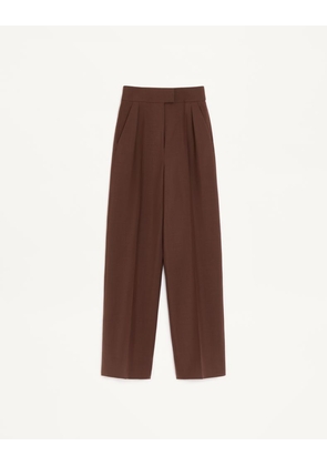 Valentino British Mohair Trousers Woman BROWN 36